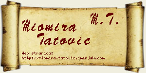 Miomira Tatović vizit kartica